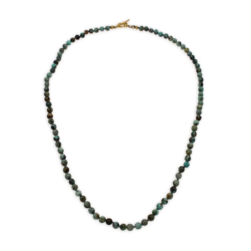 Plaza Limited Edition Silk Beaded Turquoise Necklace Base sold by Lulu Frost