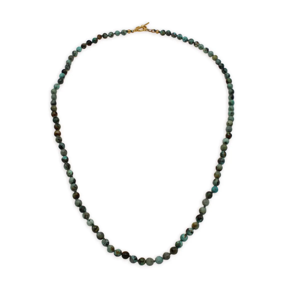 Plaza Limited Edition Silk Beaded Turquoise Necklace Base sold by Lulu Frost