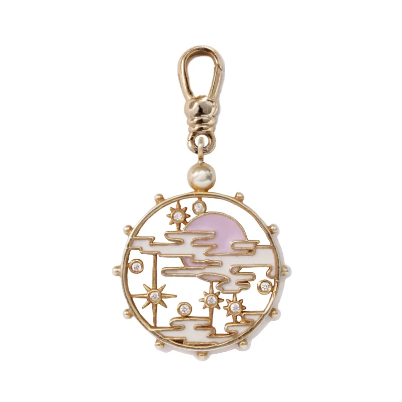 Frost Fine Diamond Lift the Veil Medallion Charm sold by Lulu Frost