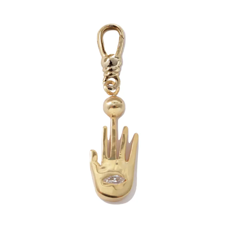 Frost Fine Diamond Hamsa Charm sold by Lulu Frost
