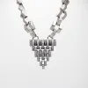Santa Fe Silver Plated Glass Crystal Satellite Pendant Necklace sold by Lulu Frost