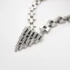 Santa Fe Silver Plated Glass Crystal Satellite Pendant Necklace sold by Lulu Frost