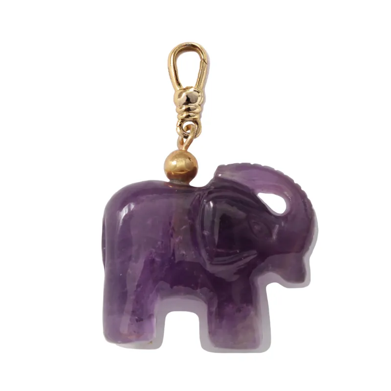 Frost Fine Amethyst Elephant Charm sold by Lulu Frost