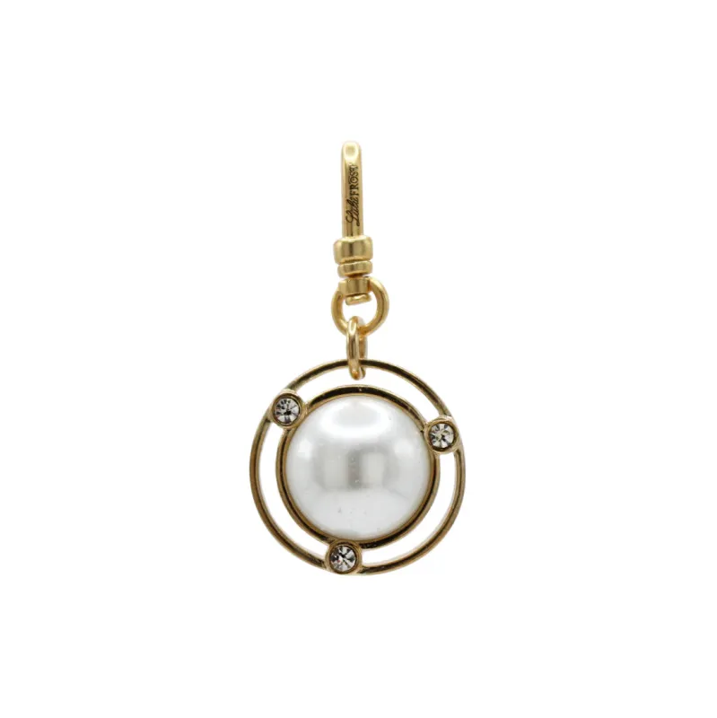 On Air Circular Faux Pearl Crystal Dome Charm sold by Lulu Frost