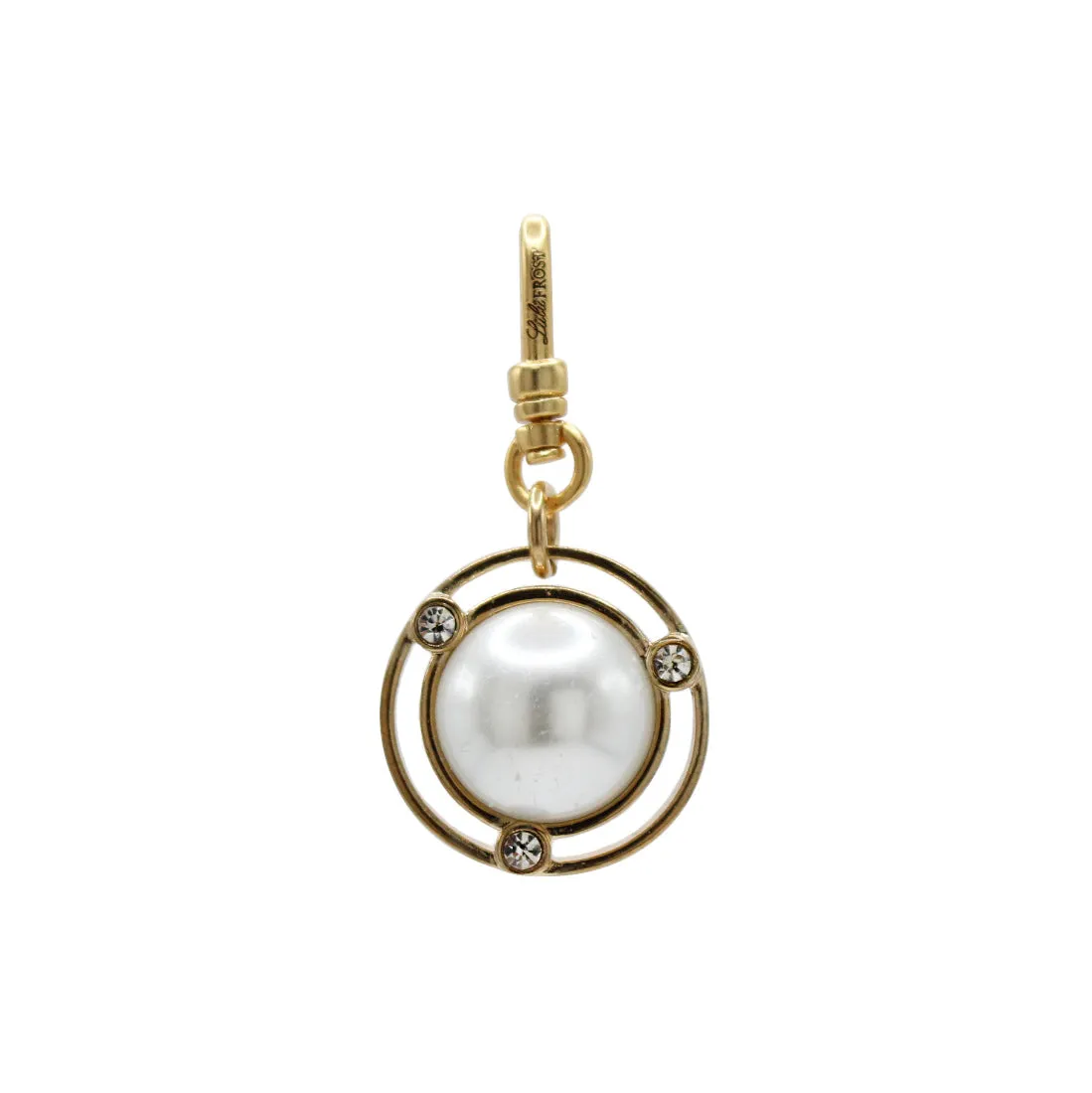 On Air Circular Faux Pearl Crystal Dome Charm sold by Lulu Frost