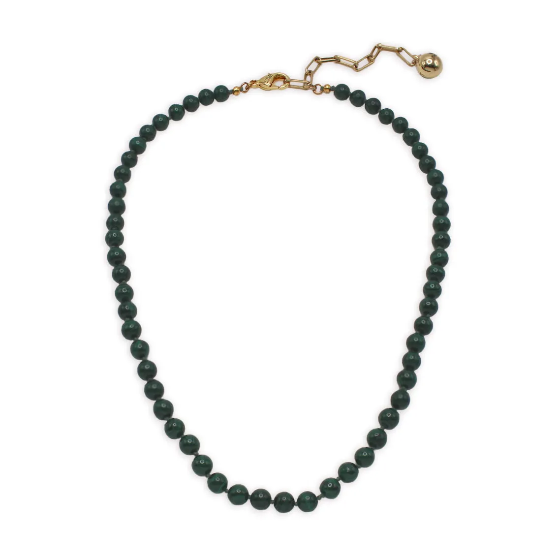 Plaza Limited Edition Silk Beaded Malachite Necklace Base sold by Lulu Frost