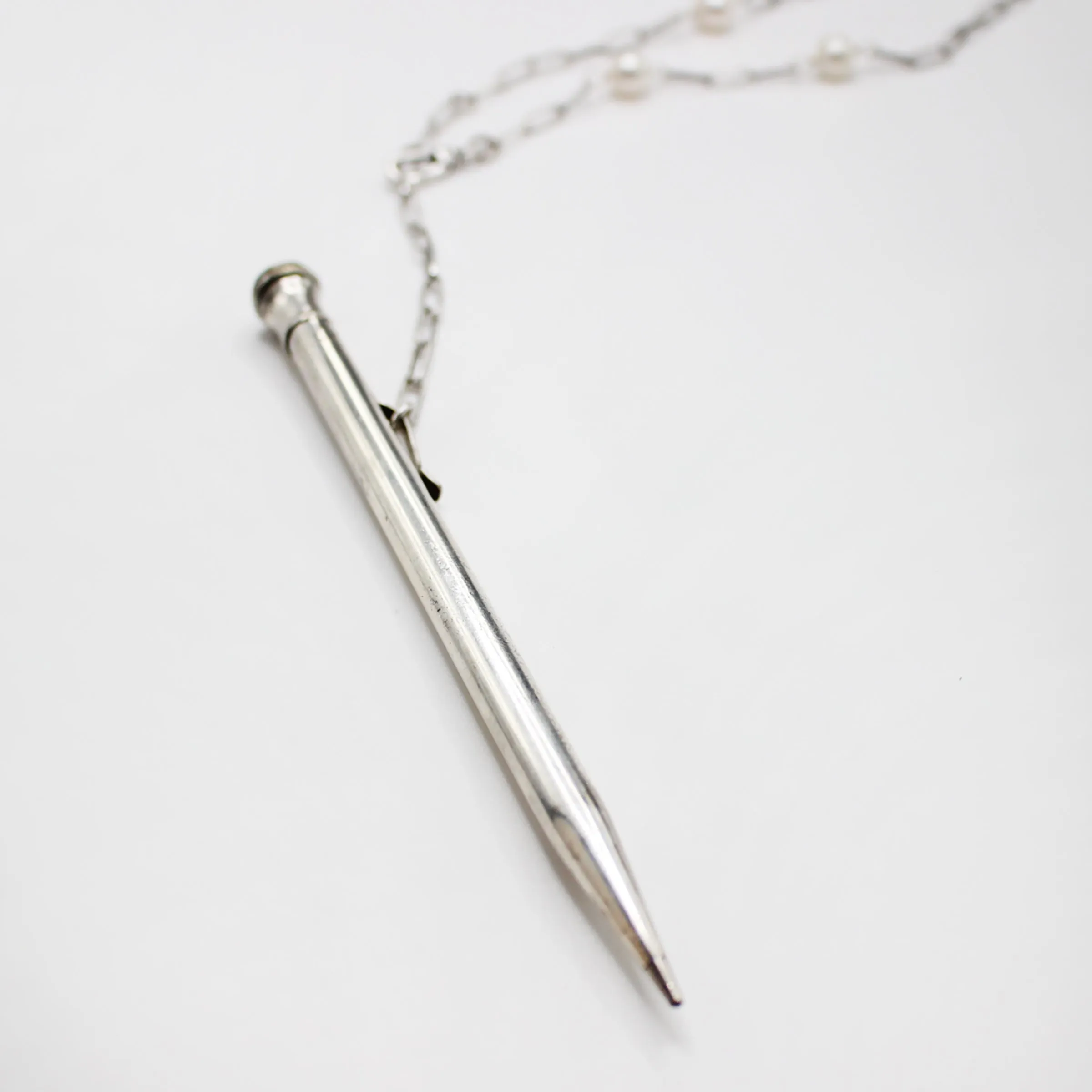 Santa Fe Sterling Silver Pen Pendant Pearl Necklace sold by Lulu Frost product image thumbnail 3