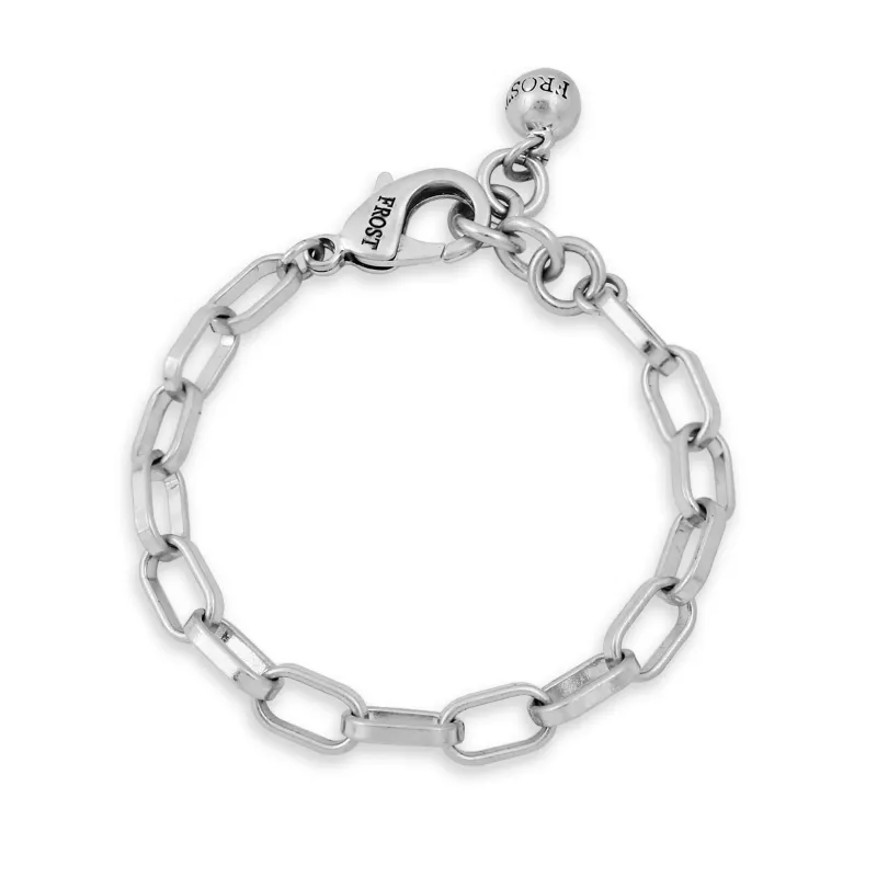 Plaza Oval Link Bracelet Base - Silver sold by Lulu Frost