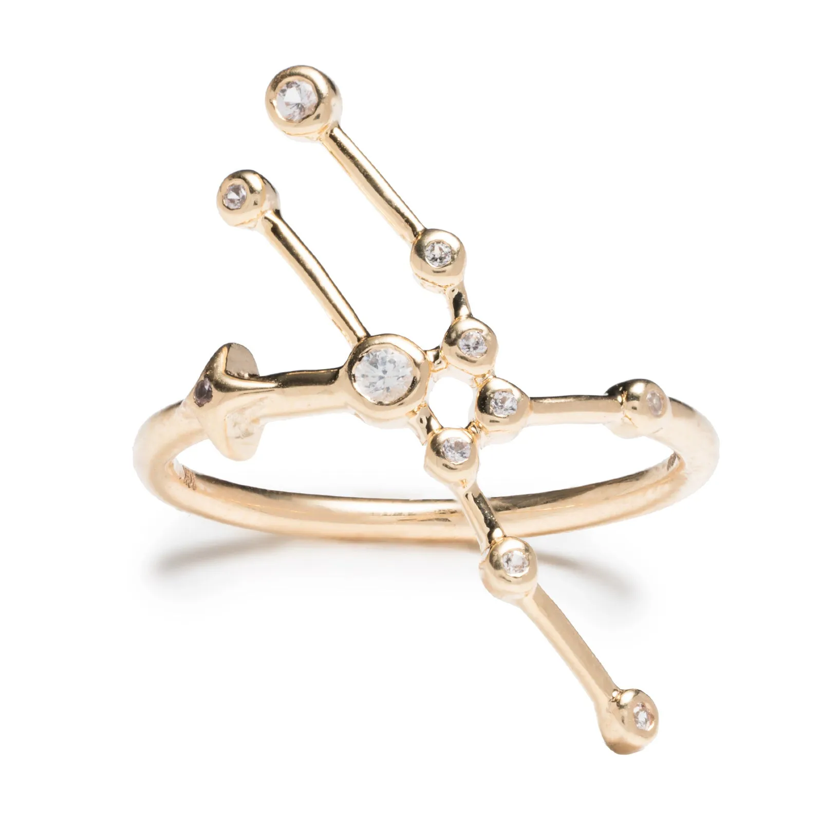 Zodiacs 14k & Diamond Taurus + Earth Ring sold by Lulu Frost product image thumbnail 3