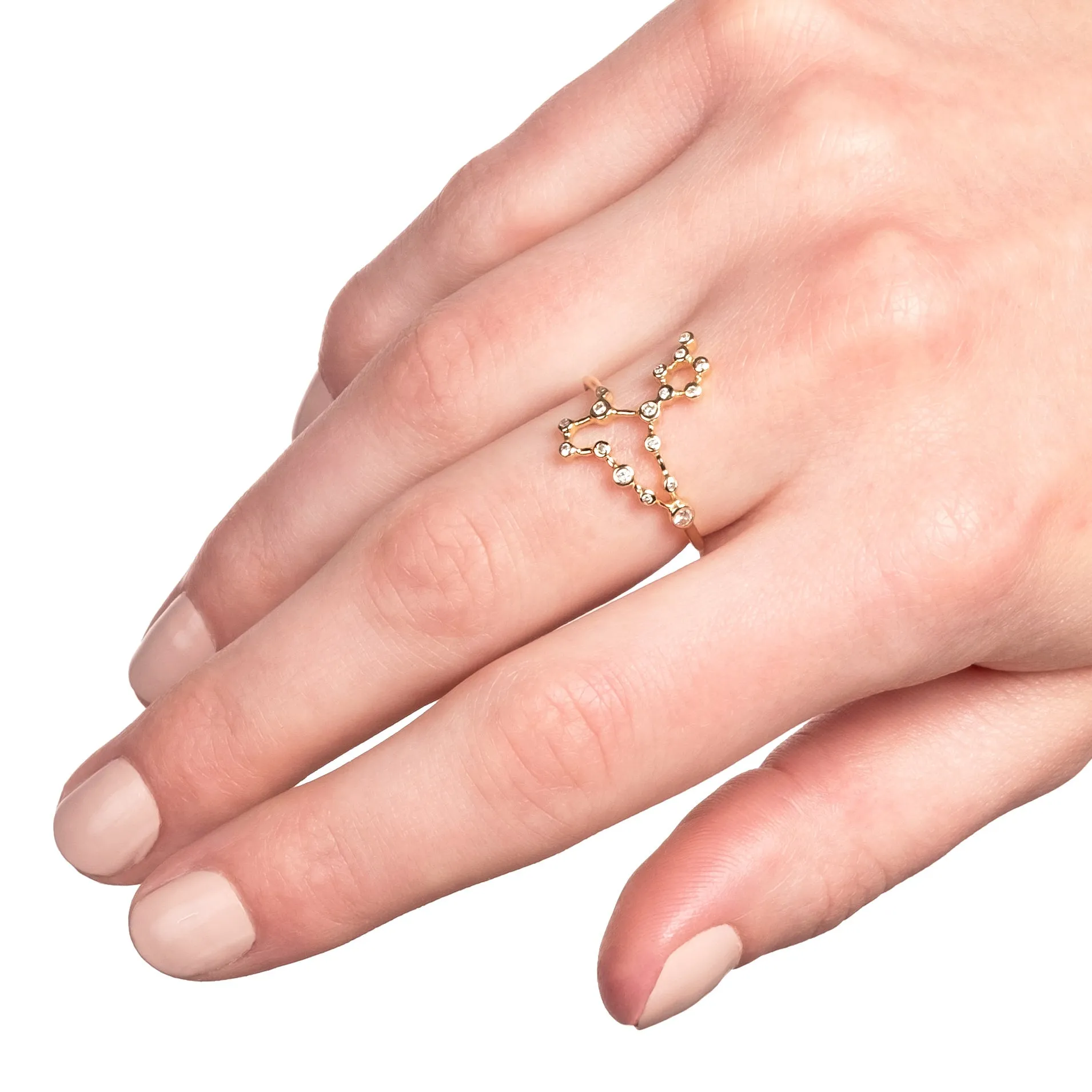 Zodiacs 14k & Diamond Pisces + Water Ring sold by Lulu Frost product image thumbnail 2