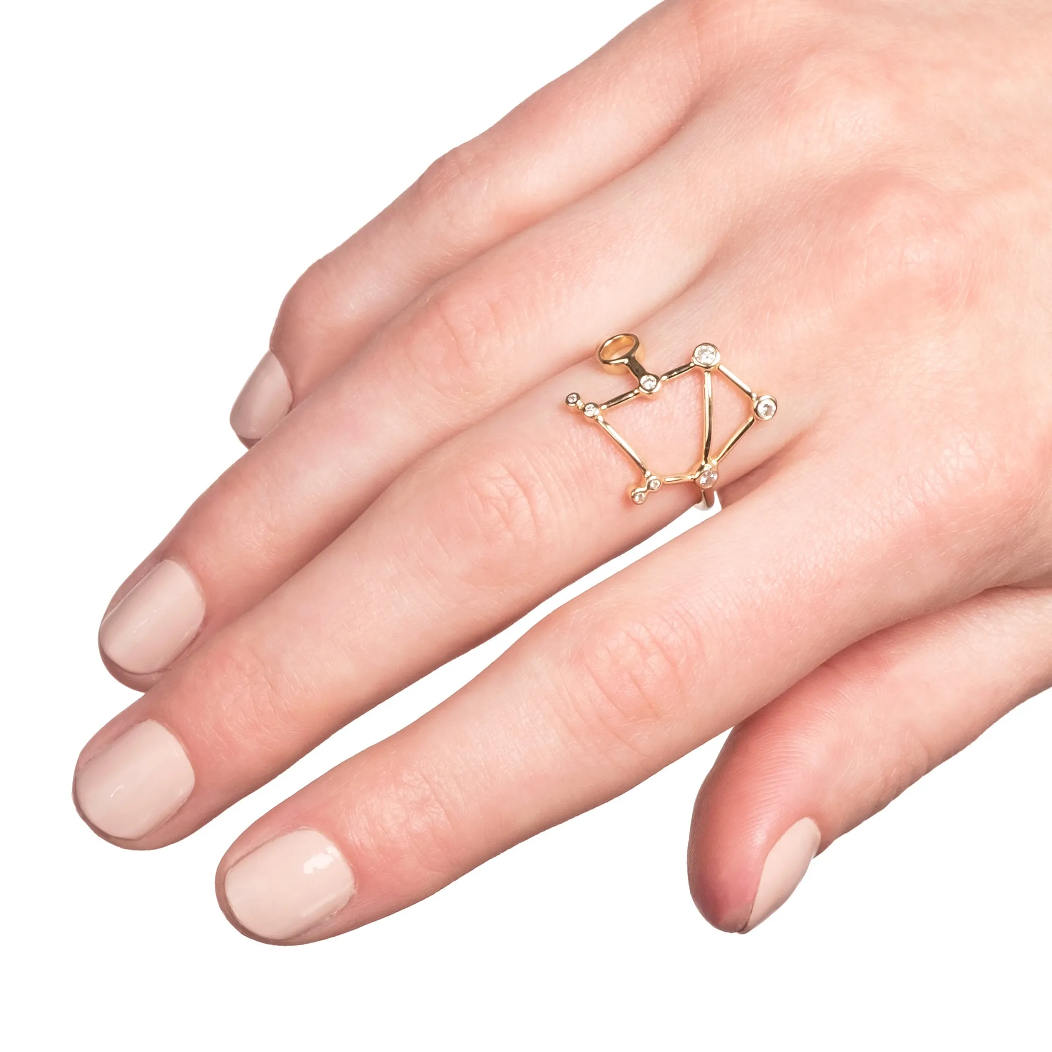 Zodiacs 14k & Diamond Libra + Air Ring sold by Lulu Frost product image thumbnail 2