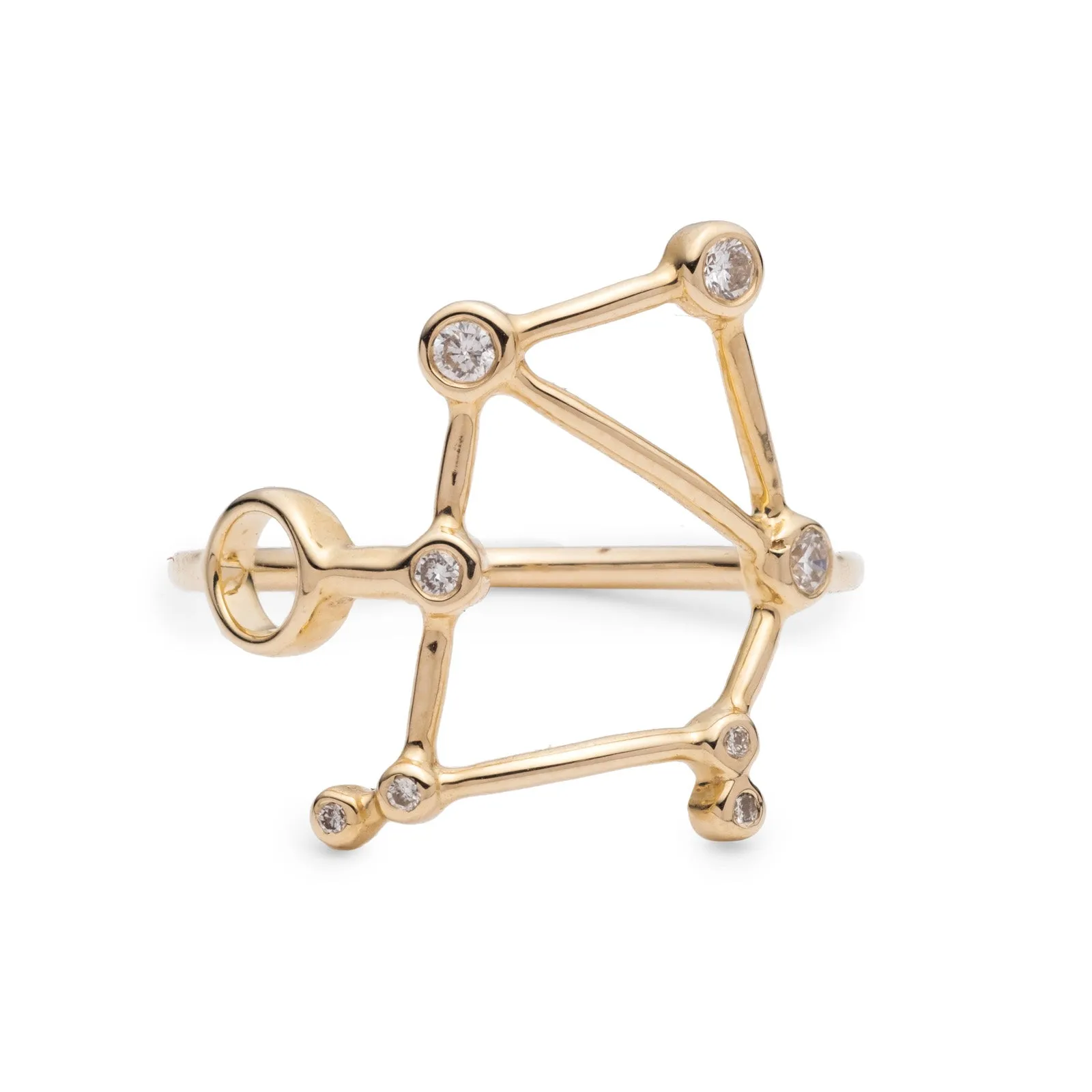 Zodiacs 14k & Diamond Libra + Air Ring sold by Lulu Frost product image thumbnail 3