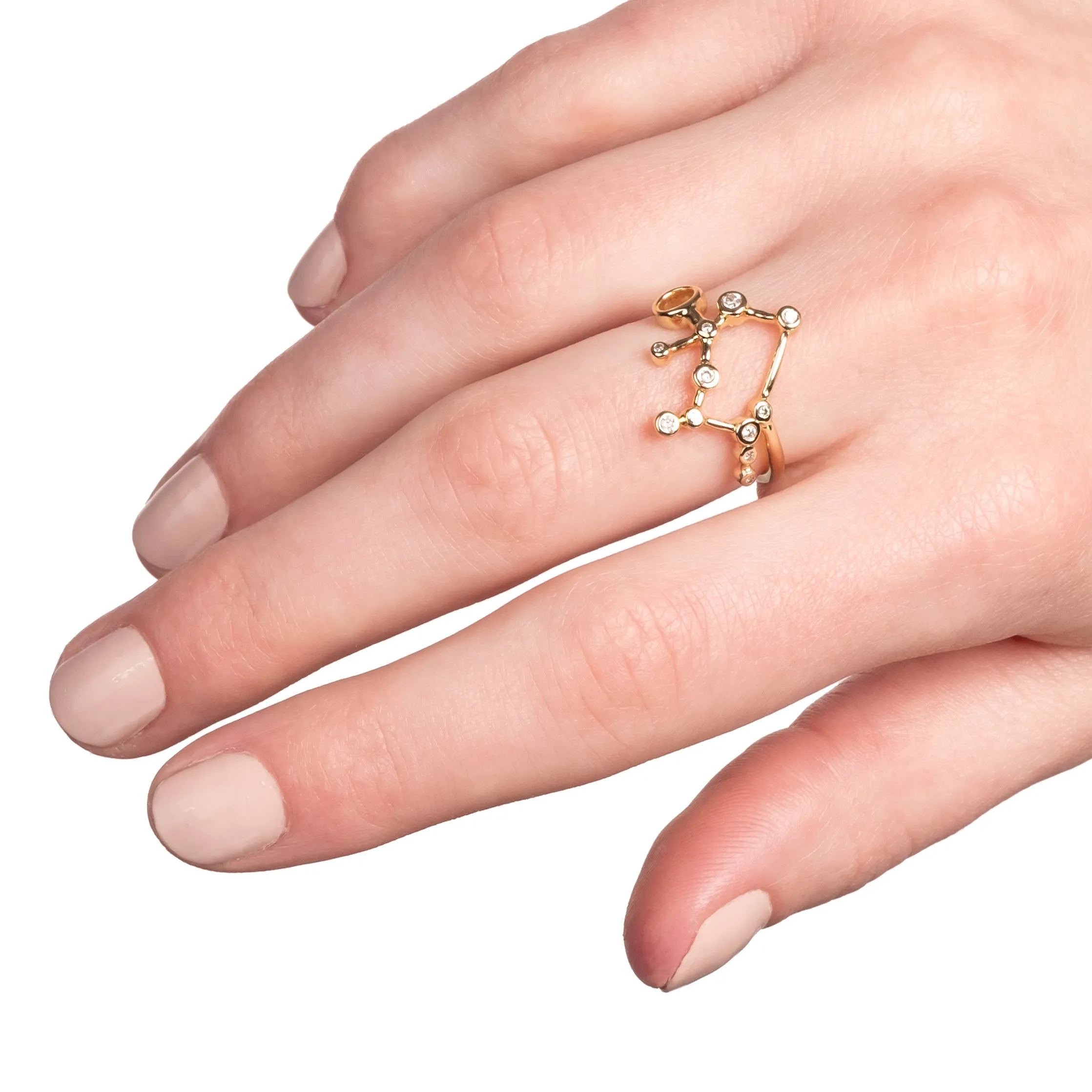 Zodiacs 14k & Diamond Gemini + Air Ring sold by Lulu Frost product image thumbnail 2