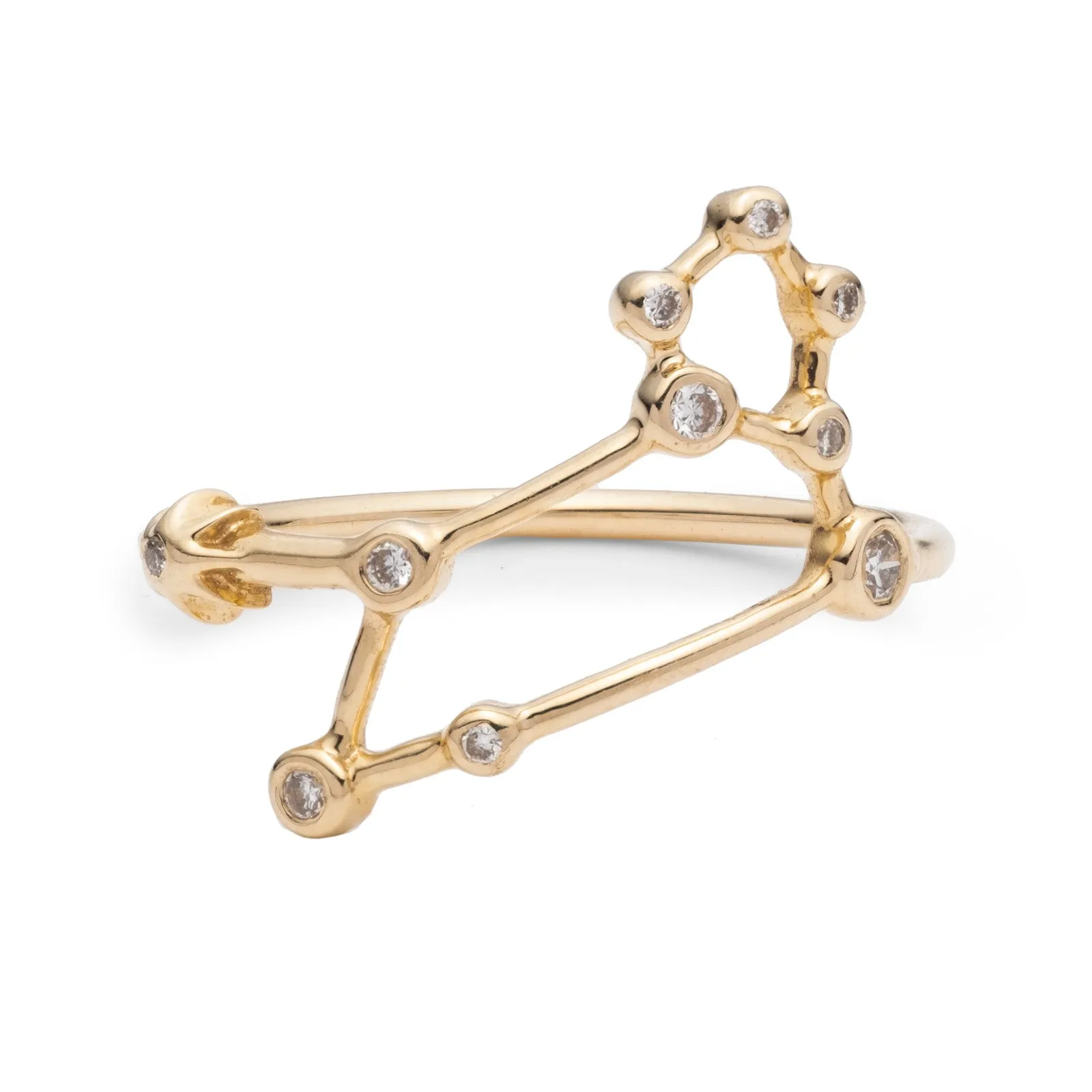 Zodiacs 14k & Diamond Leo + Fire Ring sold by Lulu Frost product image thumbnail 3