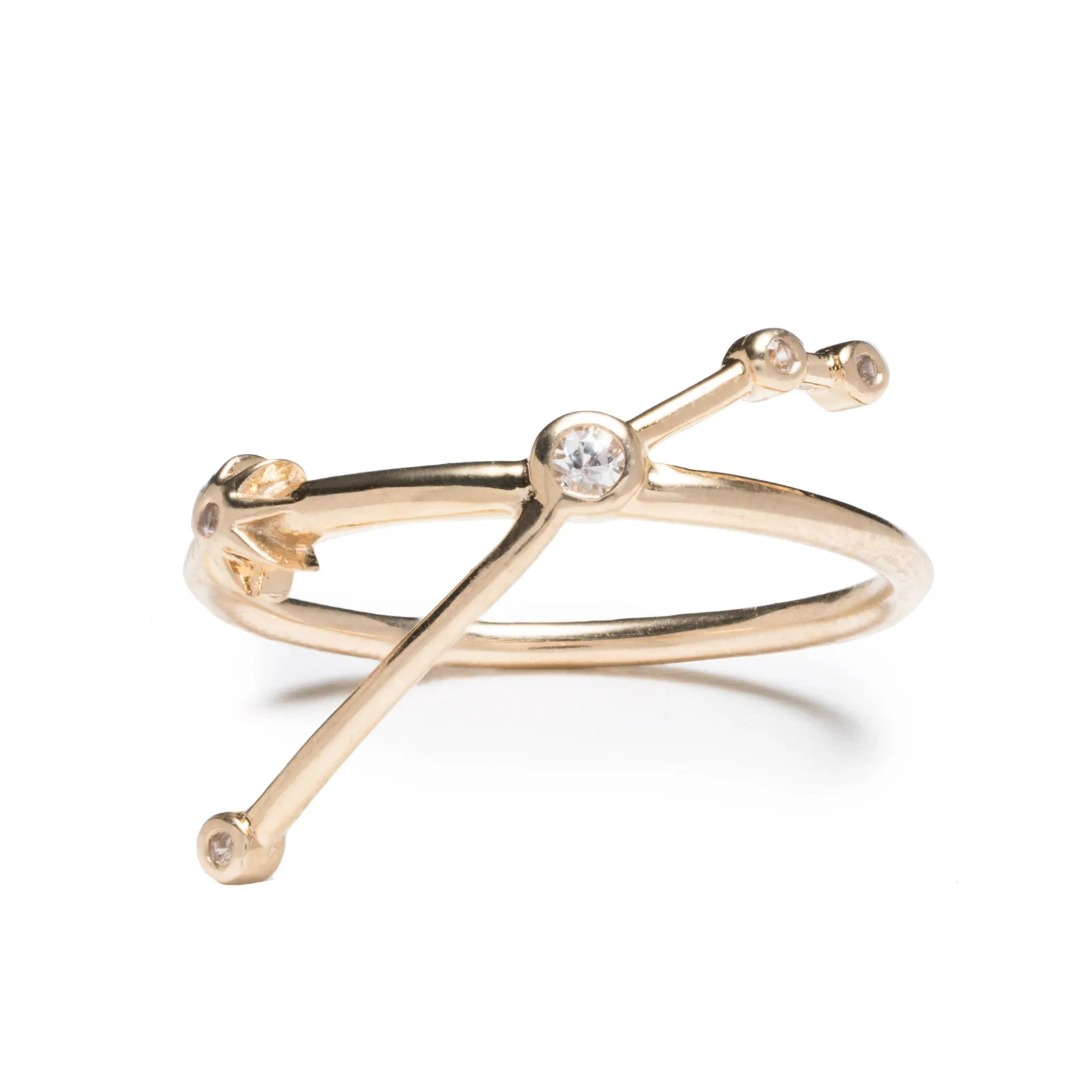 Zodiacs 14k & Diamond Aries + Fire Ring sold by Lulu Frost product image thumbnail 3