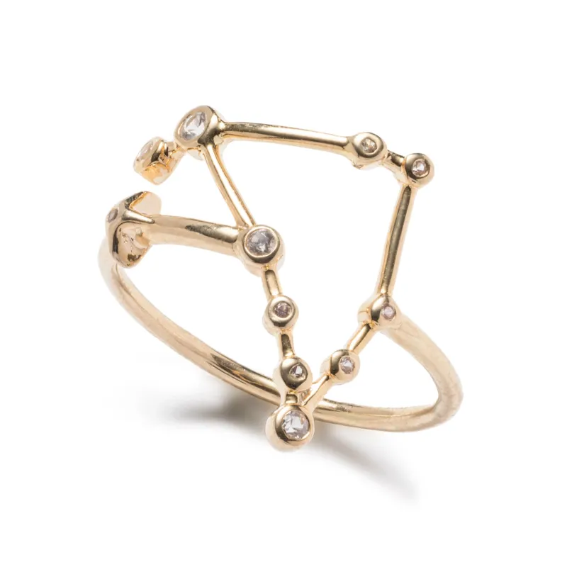 Zodiacs 14k & Diamond Capricorn + Earth Ring sold by Lulu Frost