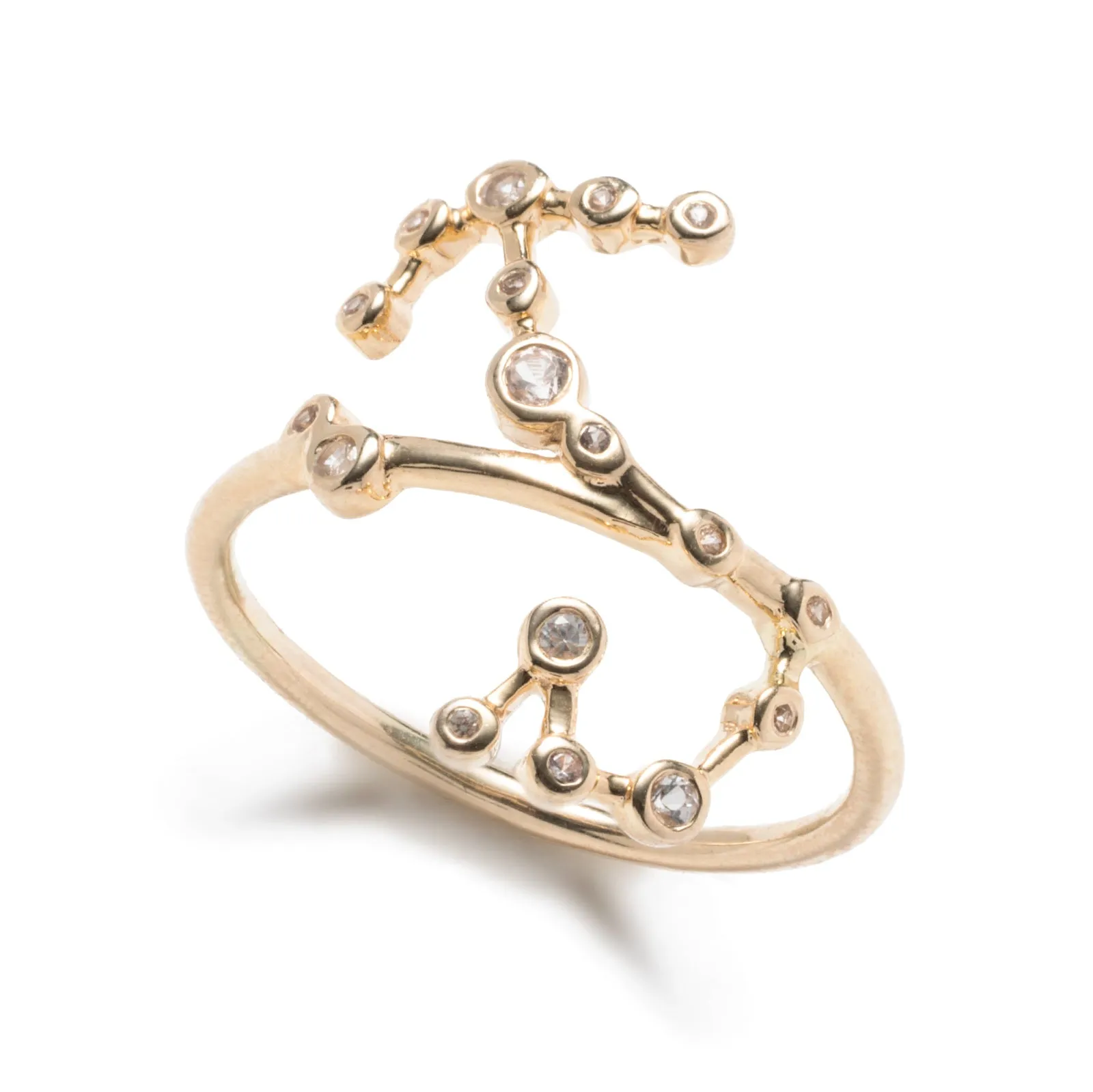 Zodiacs 14k & Diamond Scorpio + Water Ring sold by Lulu Frost