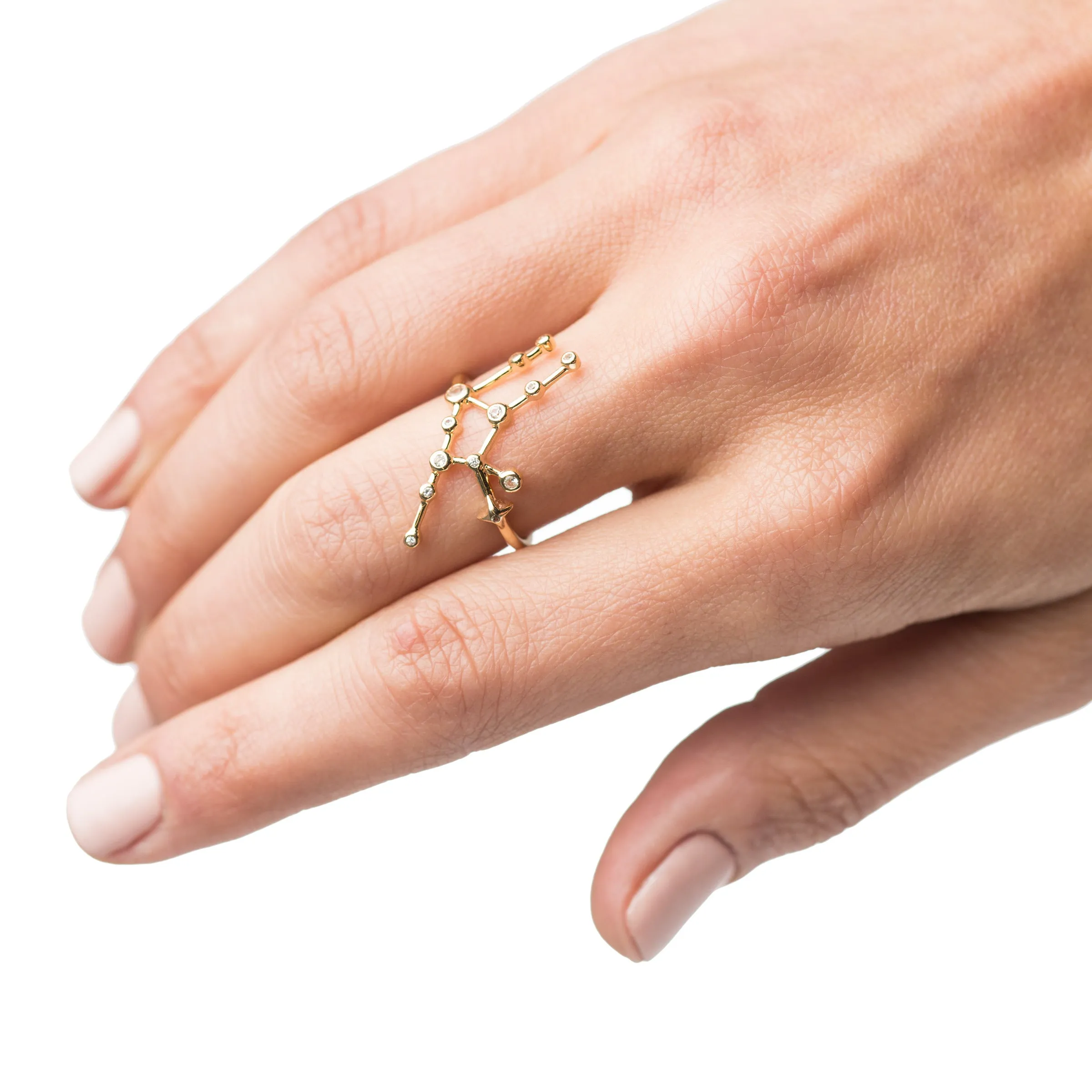 Zodiacs 14k & Diamond Virgo + Earth Ring sold by Lulu Frost product image thumbnail 2
