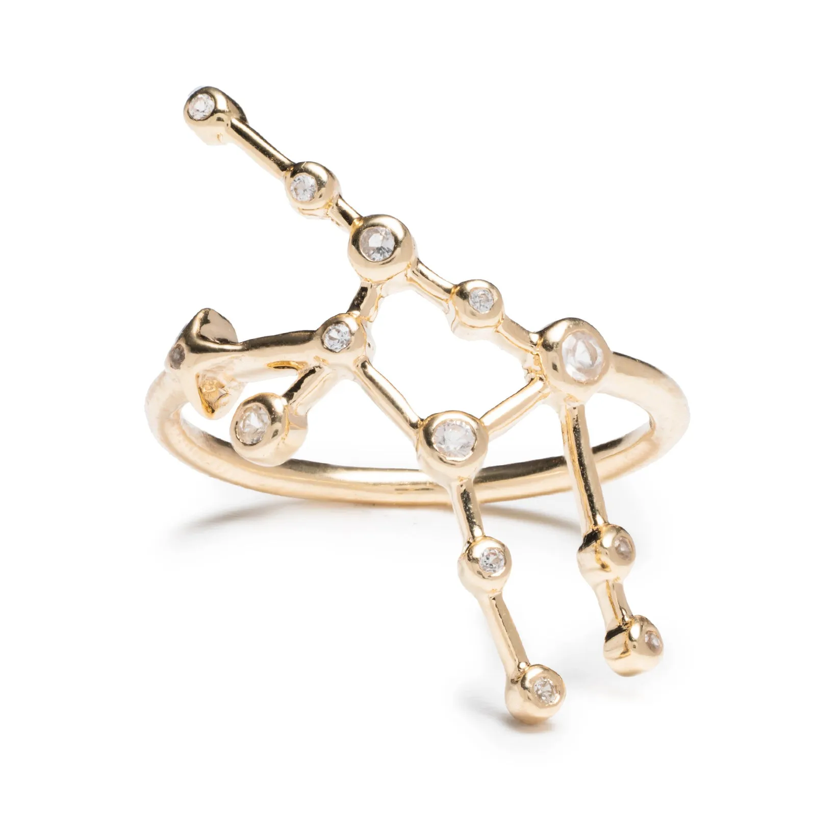 Zodiacs 14k & Diamond Virgo + Earth Ring sold by Lulu Frost product image thumbnail 3