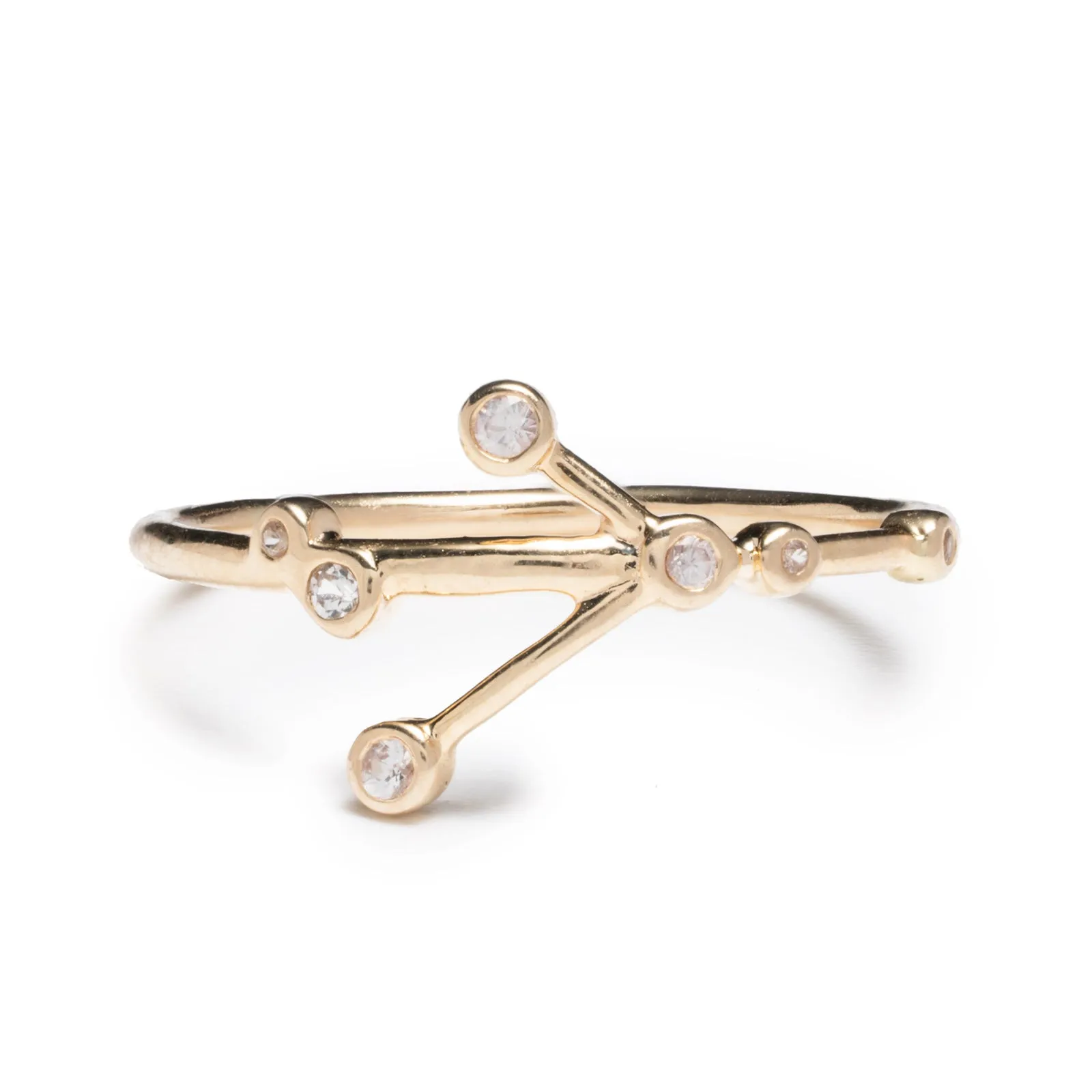 Zodiacs 14k & Diamond Cancer + Water Ring sold by Lulu Frost product image thumbnail 3