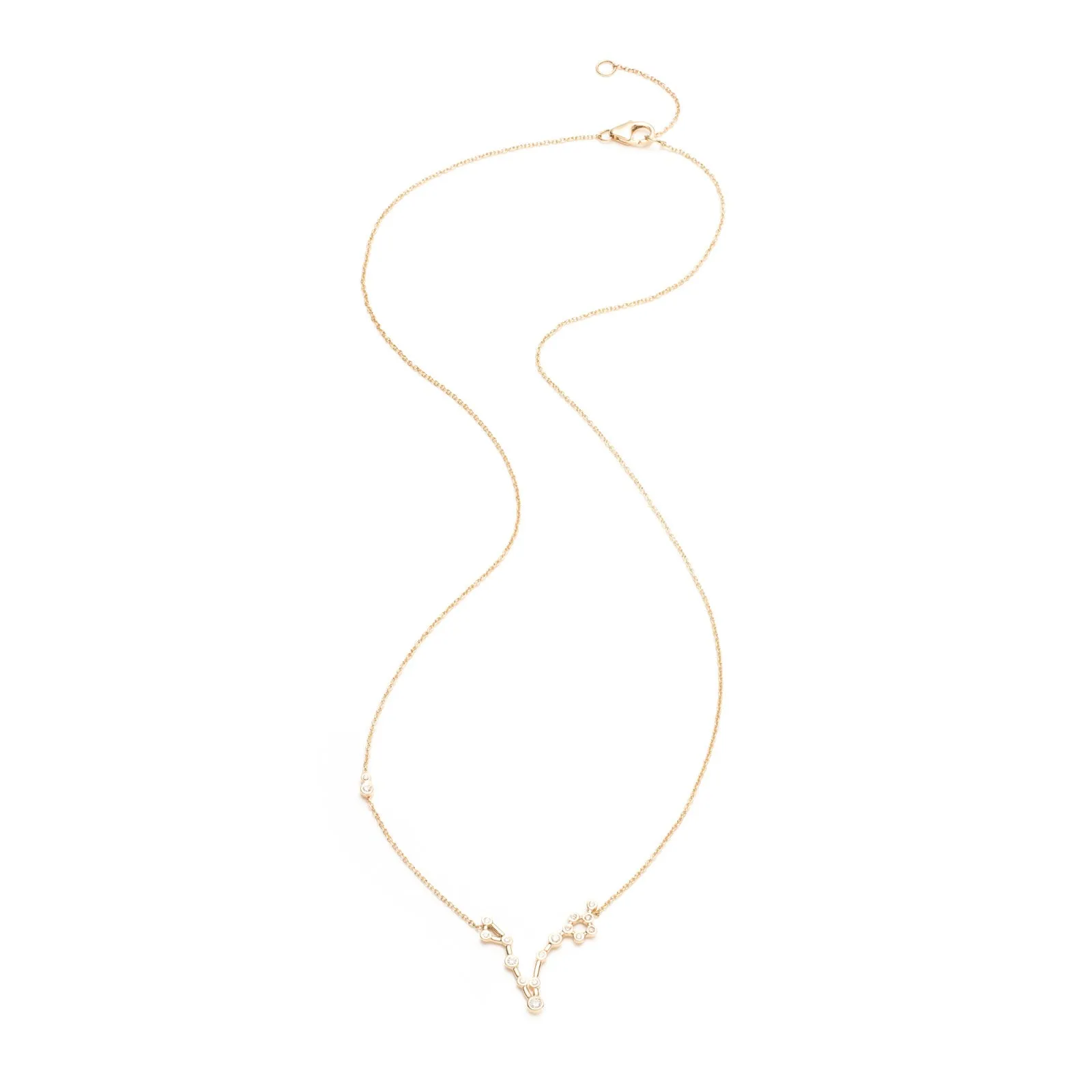 Zodiacs 14k & Diamond Pisces + Water Necklace sold by Lulu Frost product image thumbnail 3