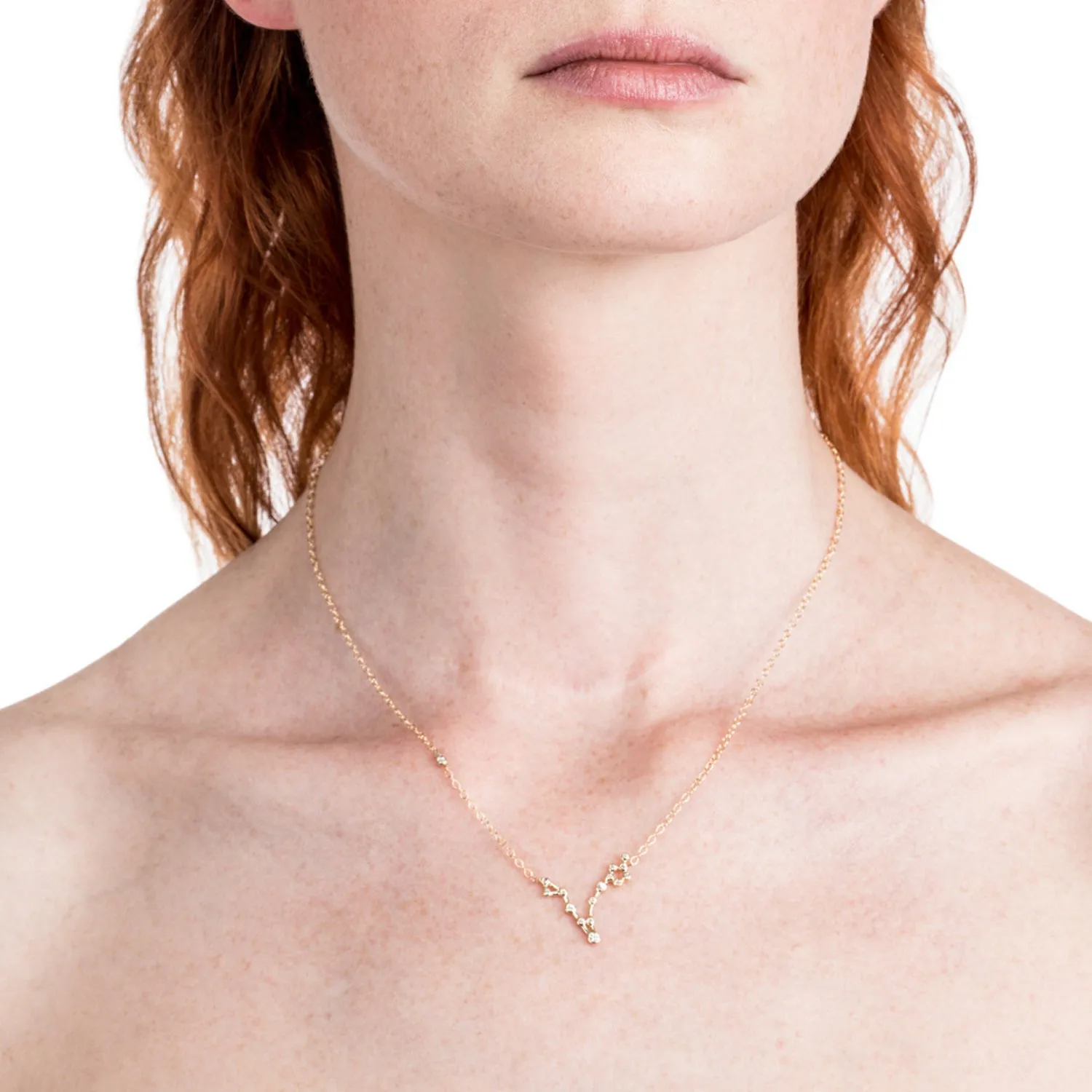 Zodiacs 14k & Diamond Pisces + Water Necklace sold by Lulu Frost product image thumbnail 2