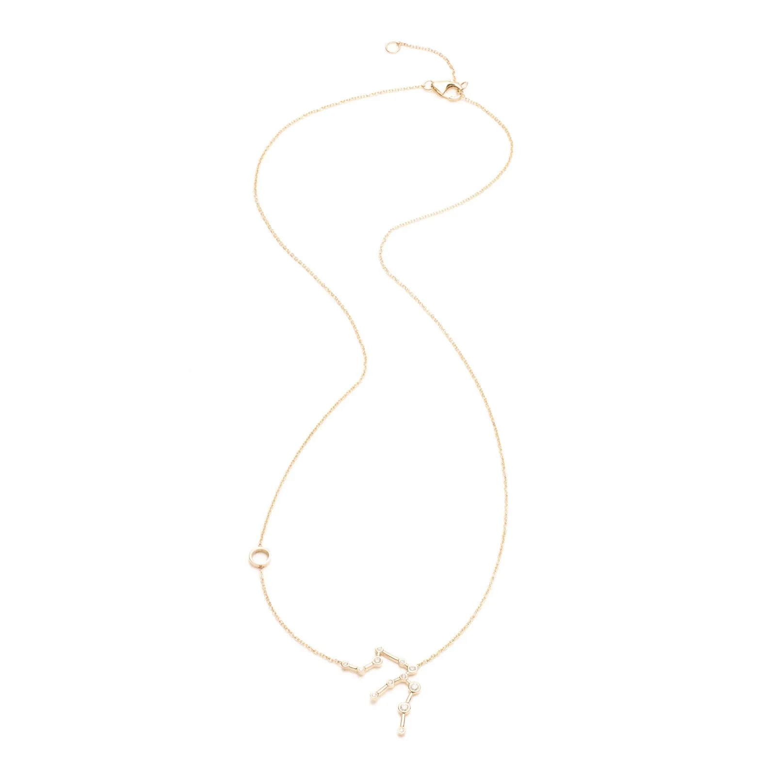 Zodiacs 14K & Diamond Aquarius + Air Necklace sold by Lulu Frost product image thumbnail 2