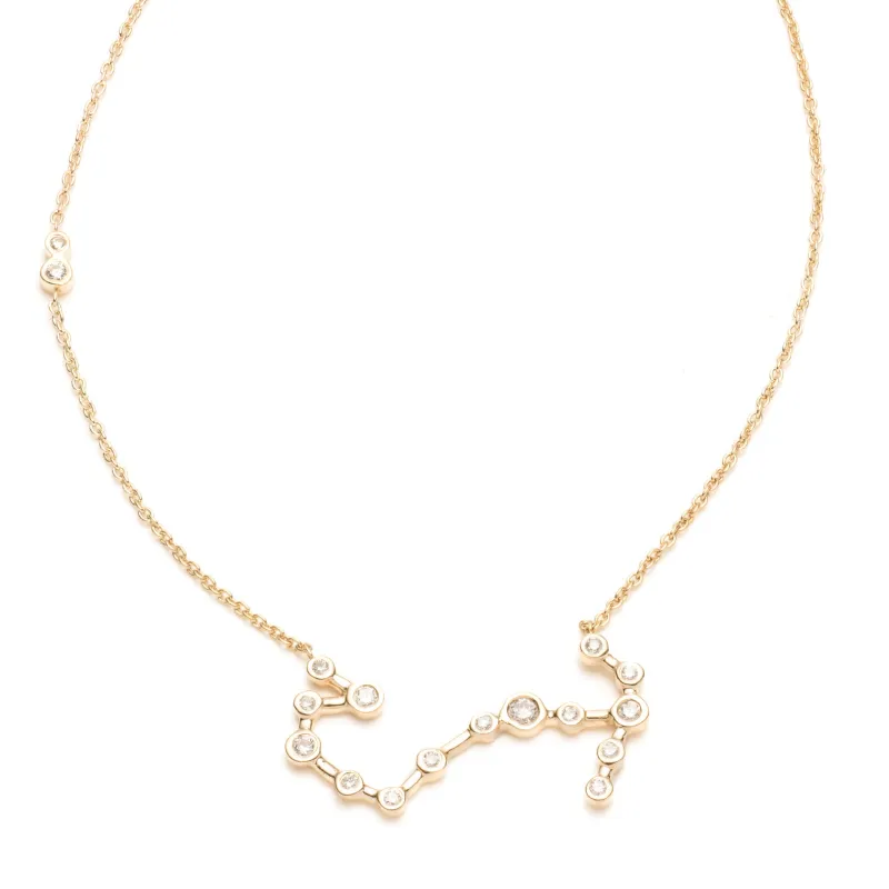 Zodiacs 14K & Diamond Scorpio + Water Necklace sold by Lulu Frost