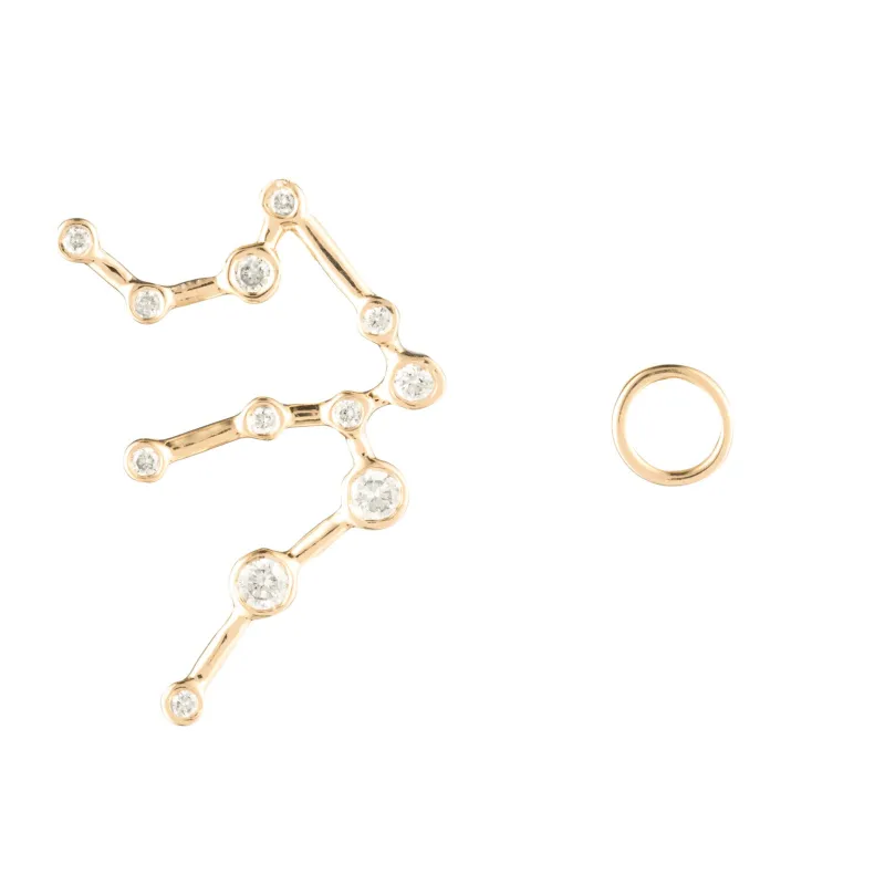 Zodiacs 14K & Diamond Aquarius + Air Stud Set sold by Lulu Frost