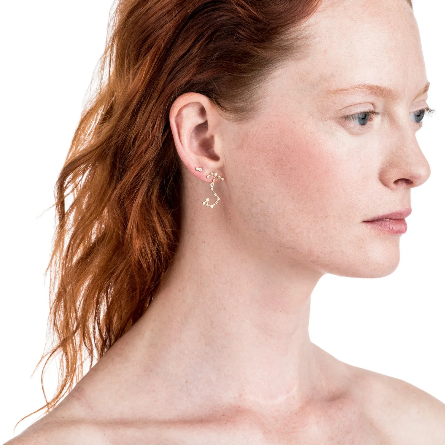 Zodiacs 14K & Diamond Scorpio + Water Stud Set sold by Lulu Frost product image thumbnail 2