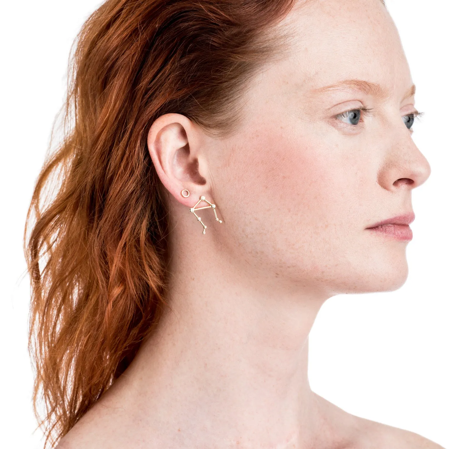 Zodiacs 14K & Diamond Libra + Air Stud Set sold by Lulu Frost product image thumbnail 2