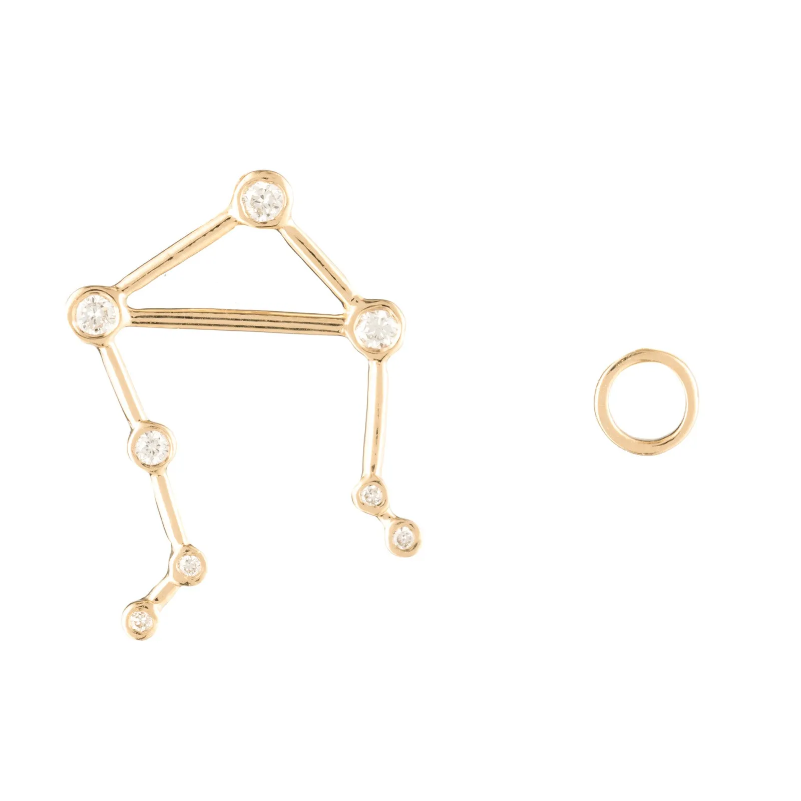 Zodiacs 14K & Diamond Libra + Air Stud Set sold by Lulu Frost