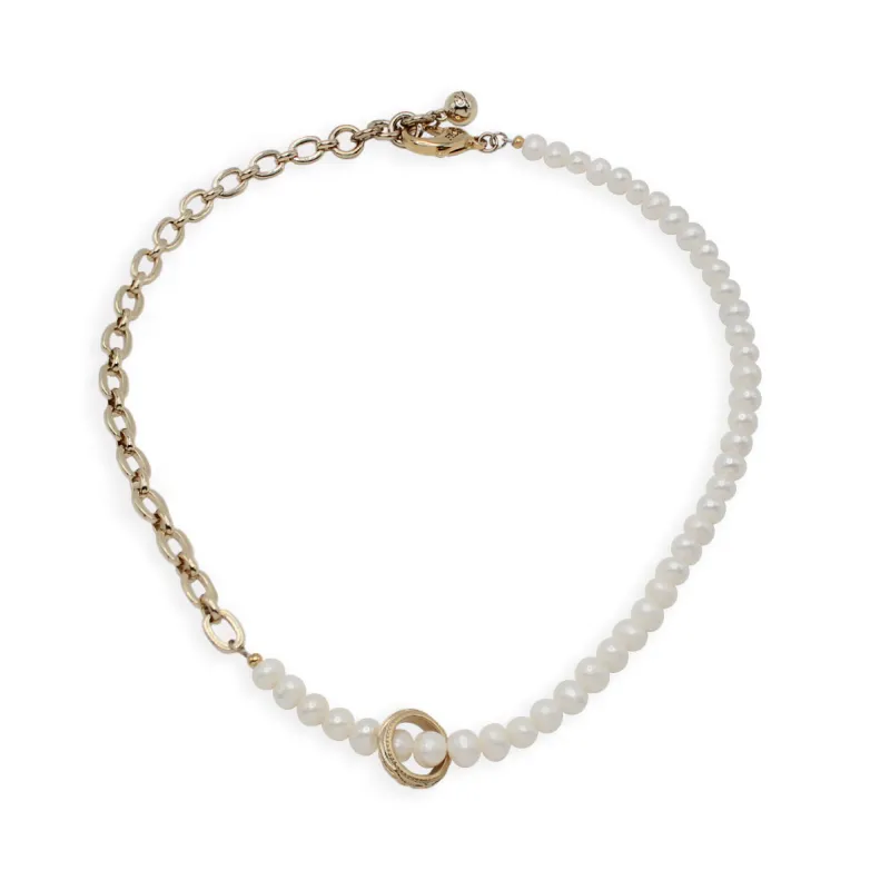 Plaza Elizabeth Pearl Half N' Half Chain Necklace sold by Lulu Frost
