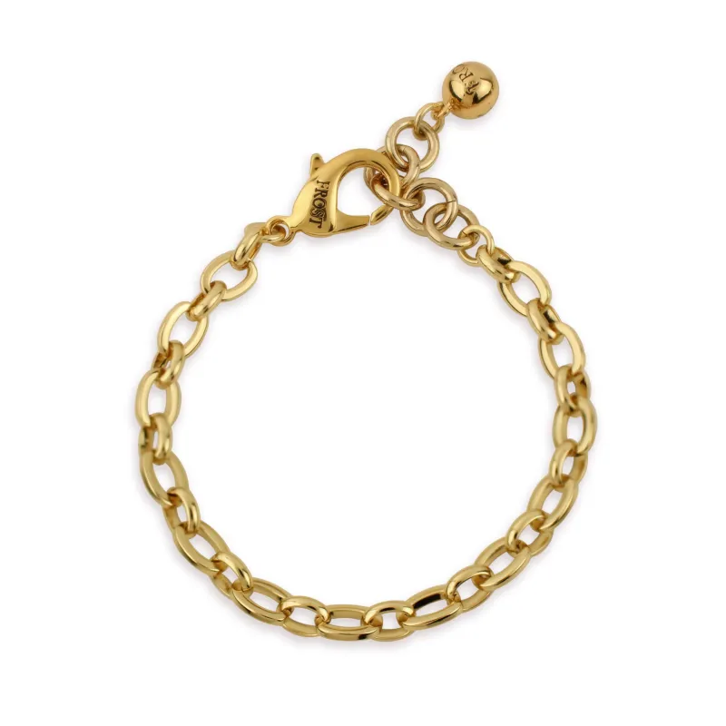 Plaza Flat Oval Link Bracelet - High Shine sold by Lulu Frost