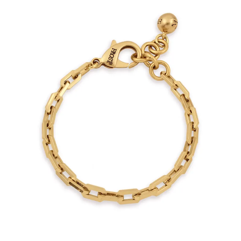 Plaza Edge Link Chain Bracelet Base - Gold sold by Lulu Frost
