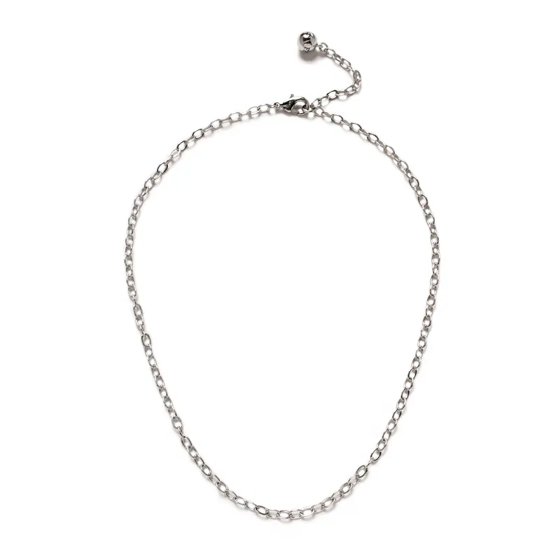 Plaza Medium Oval Link Necklace Base - Silver sold by Lulu Frost