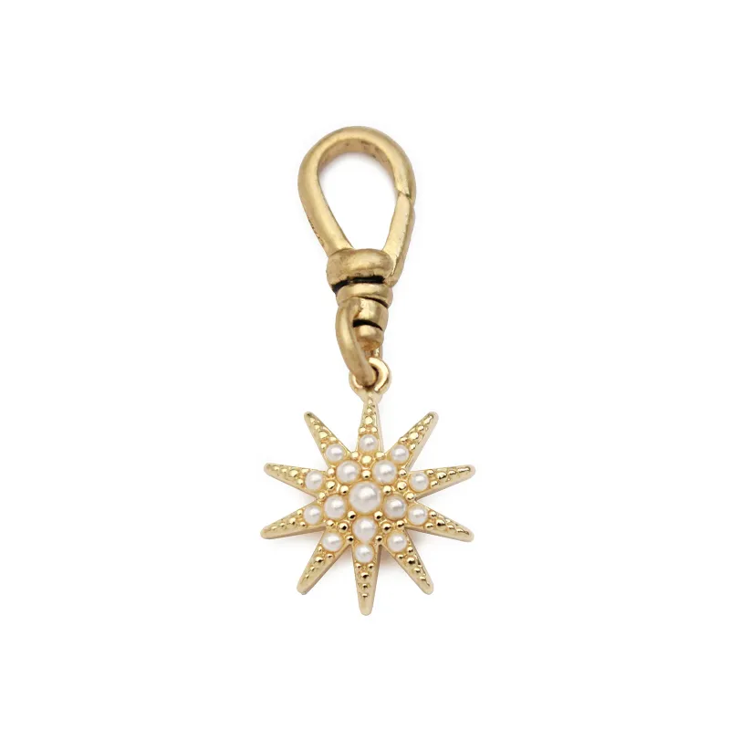Electra Star Charm - Gold & Pearl sold by Lulu Frost