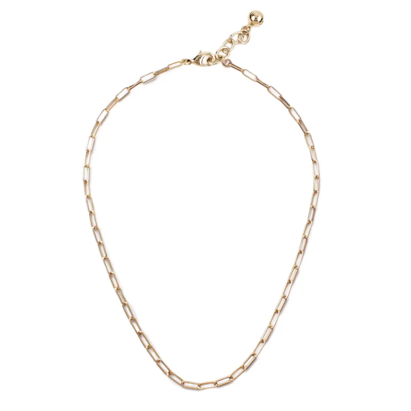 Plaza Rectangle Link Short Necklace Base - Gold sold by Lulu Frost