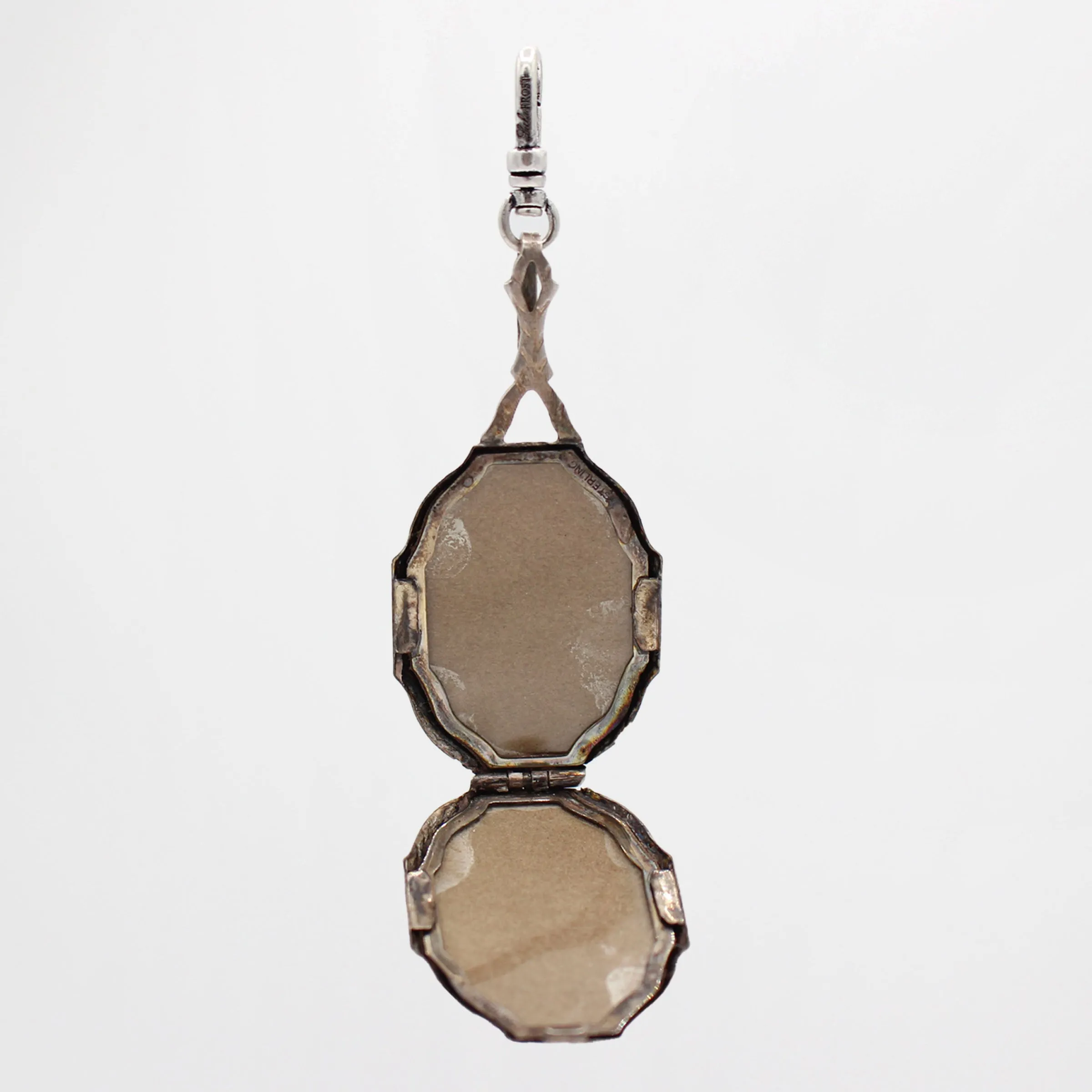 Antique Victorian Sterling Octagonal Locket sold by Lulu Frost product image thumbnail 4