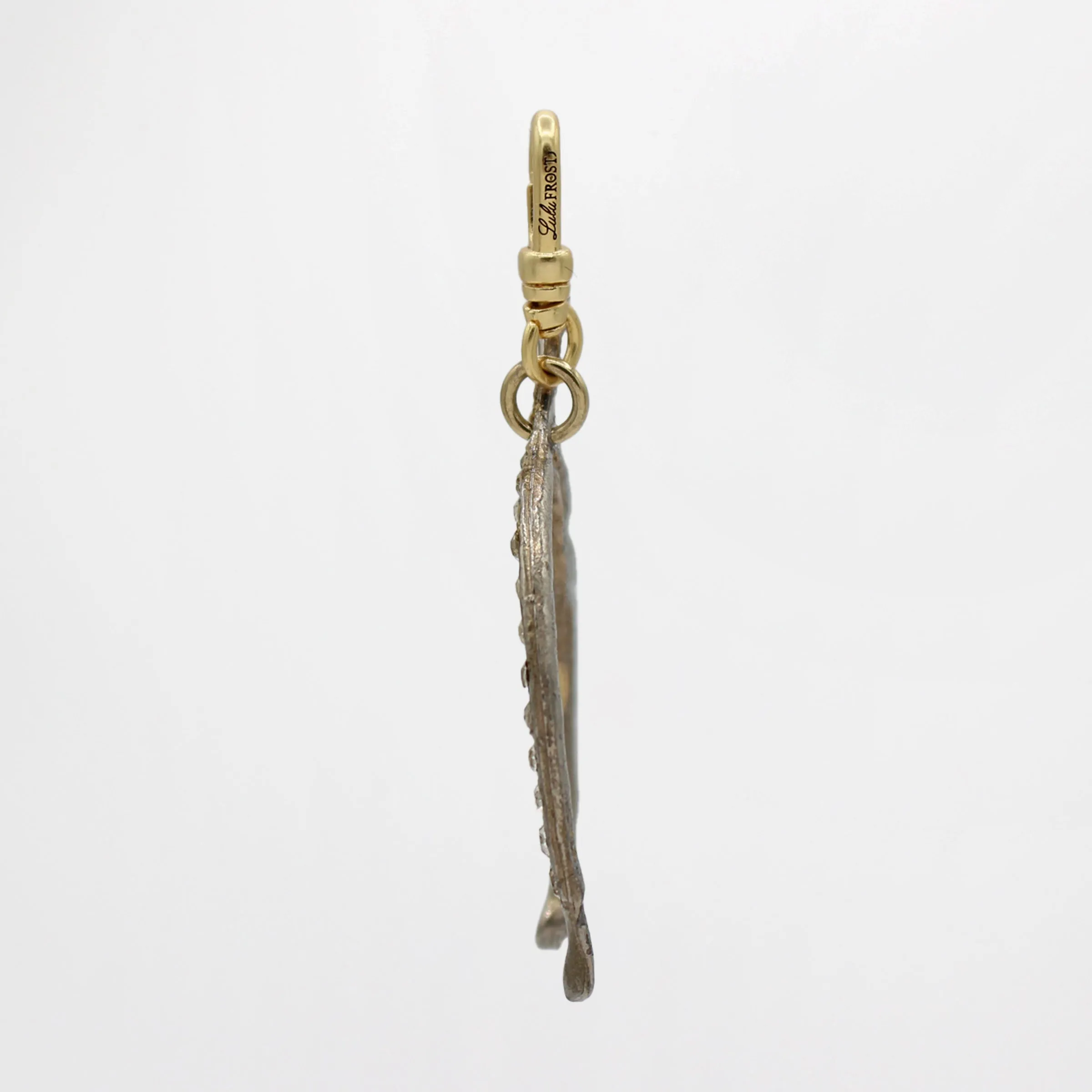 St. Paddy's Day 20's Era Sterling Silver Glass Crystal Wishbone Charm sold by Lulu Frost product image thumbnail 3