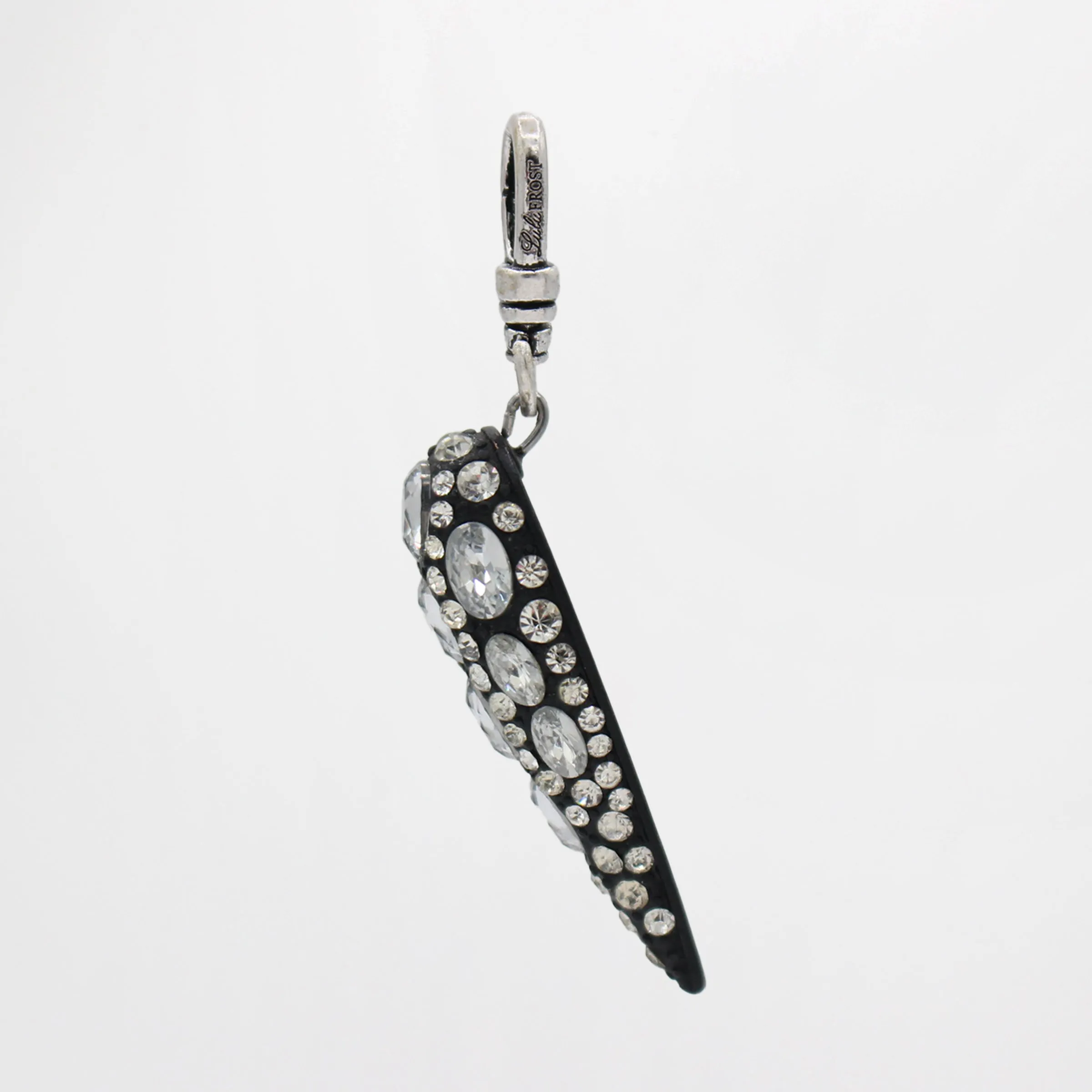 Archival Powder Coated Black Crystal Teardrop Charm sold by Lulu Frost product image thumbnail 3