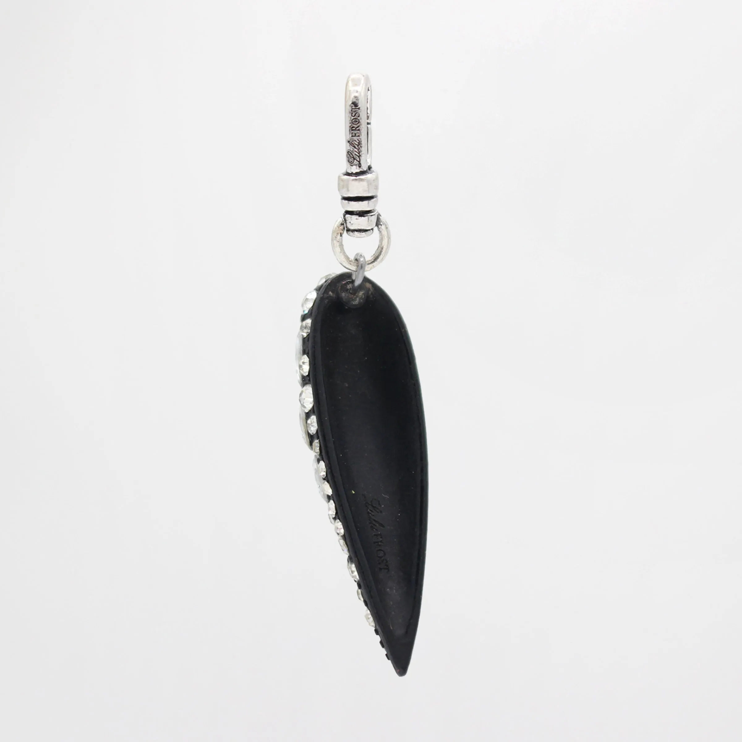 Archival Powder Coated Black Crystal Teardrop Charm sold by Lulu Frost product image thumbnail 2