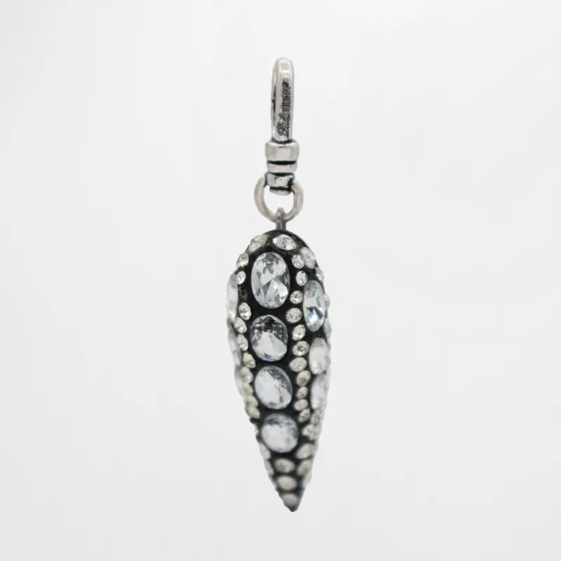 Archival Powder Coated Black Crystal Teardrop Charm sold by Lulu Frost