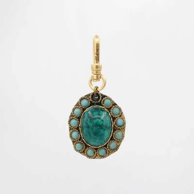 Colors of the Sky and Sea Turquoise and Gemstone Cabochon Charm sold by Lulu Frost