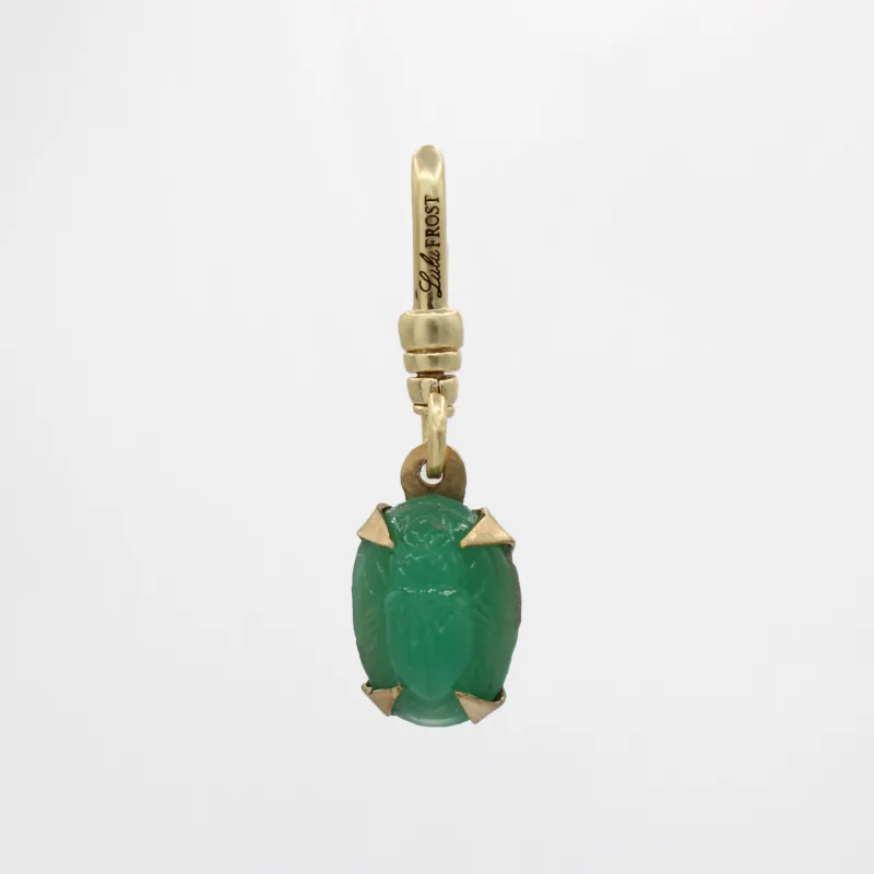 Antique Egyptian Revival Molded Glass Scarab Eterna Cabochon Charm sold by Lulu Frost