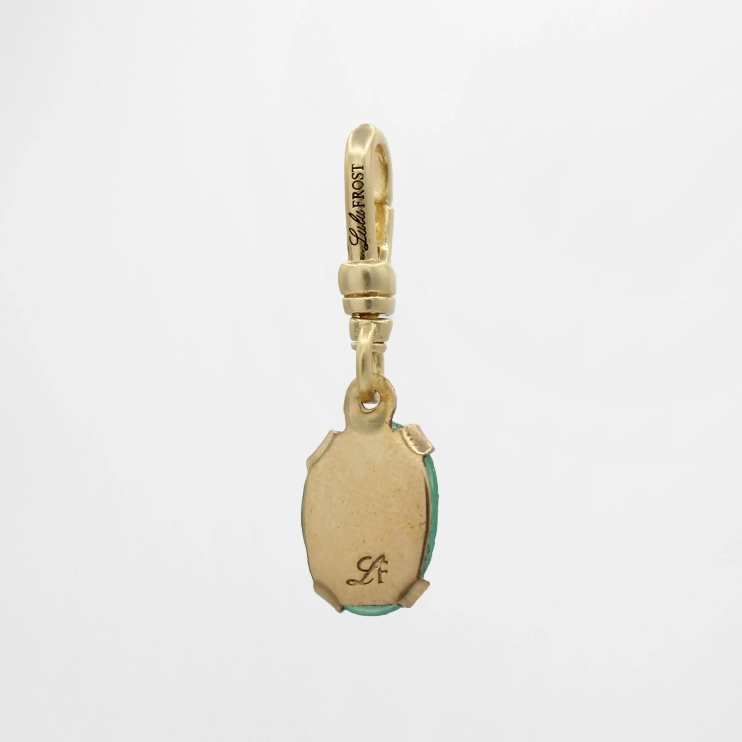 Antique Egyptian Revival Molded Glass Scarab Eterna Cabochon Charm sold by Lulu Frost product image thumbnail 2