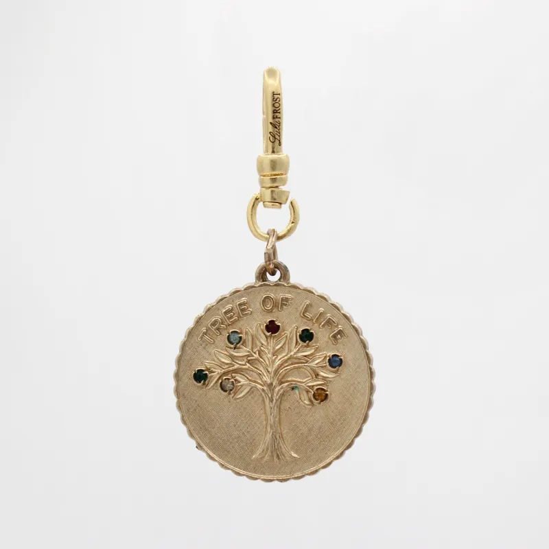 Vintage 1950's Tree of Life Multi Gemstone 10 Karat Family Charm sold by Lulu Frost