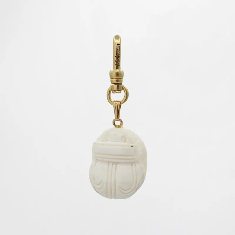 Hand Carved Bone Scarab Eternal Life Classic Nora Charm sold by Lulu Frost