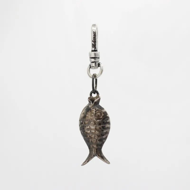 Vintage 1930's Hand-Detailed Sterling Silver Patina Fish for Luck Charm sold by Lulu Frost