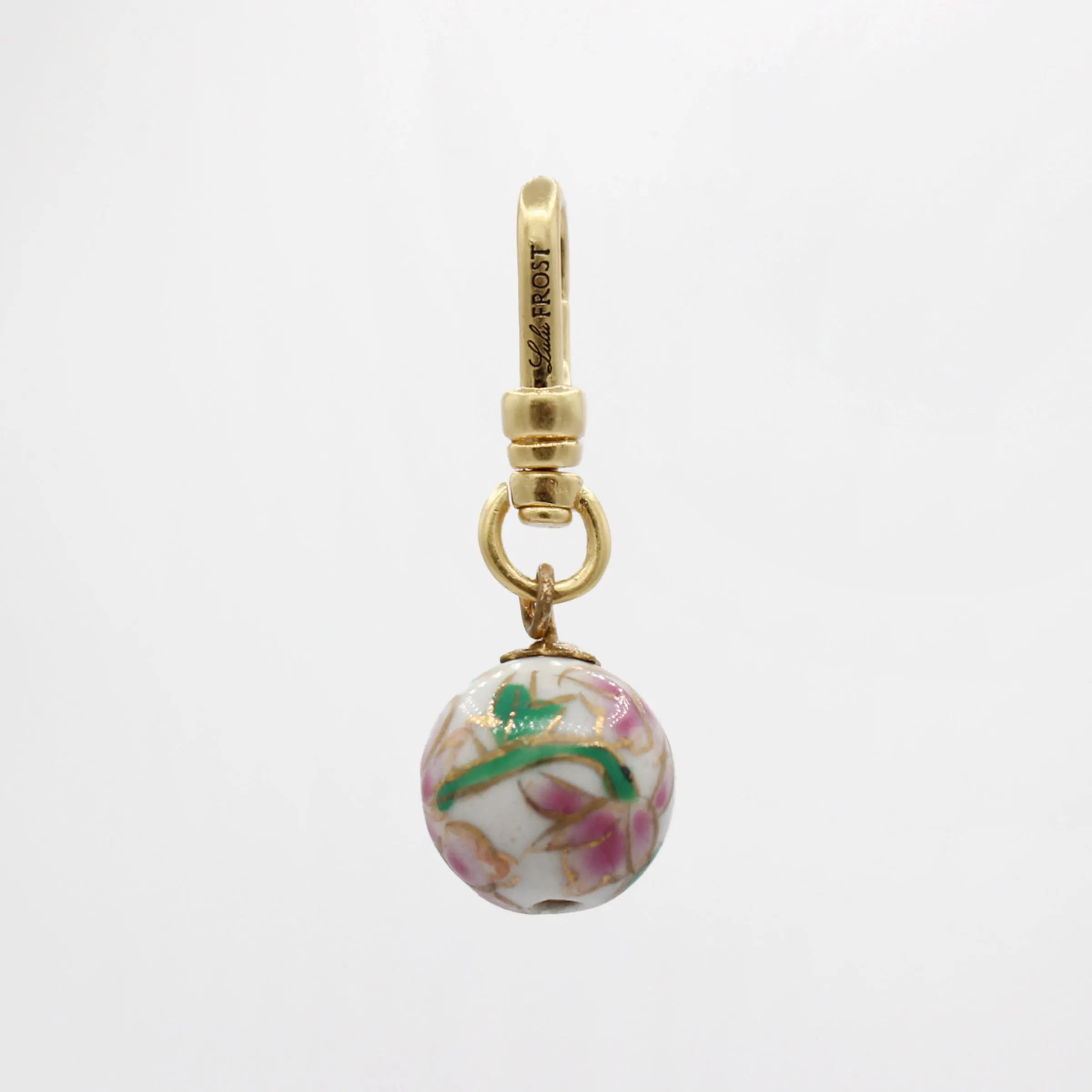 Blooming Cherry Blossoms Cloisonné Enamel Orb Neda Charm sold by Lulu Frost product image thumbnail 2